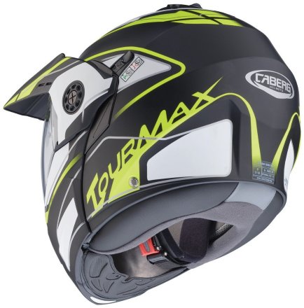 Мотошлем Caberg Tourmax Marathon, цвет Черный Матовый/Белый Матовый/Желтый