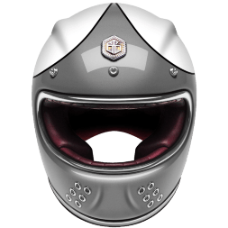 Мотошлем Guang Full Face Speedrun V.1 (Silver &amp; White)