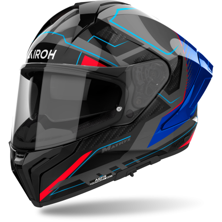 Мотошлем AIROH Matryx Rocket Blue/Red Gloss
