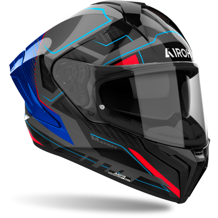 Мотошлем AIROH Matryx Rocket Blue/Red Gloss