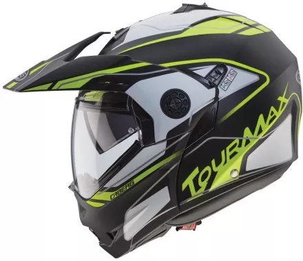 Мотошлем Caberg Tourmax Marathon, цвет Черный Матовый/Белый Матовый/Желтый