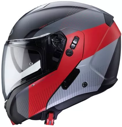 Мотошлем Caberg Horus Scout, цвет Черный Матовый/Красный/Антрацит 