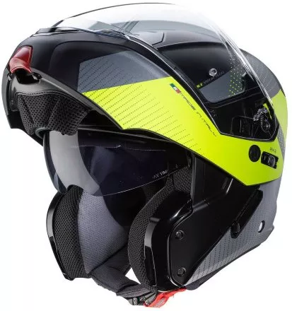 Мотошлем Caberg Horus Scout, цвет Черный Матовый/Желтый/Антрацит
