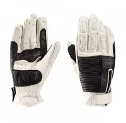 Мотоперчатки кожаные Blauer Banner White Black