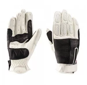Мотоперчатки кожаные Blauer Banner White Black