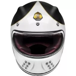 Мотошлем Guang Full Face Speedrun V.1 (White &amp; Carbon)