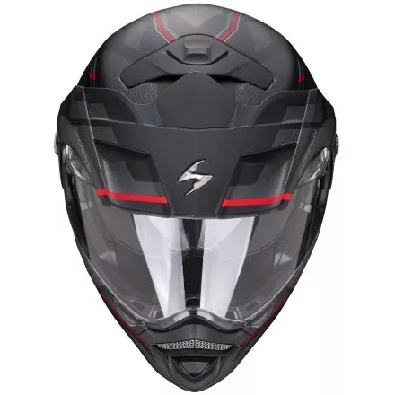 Мотошлем Scorpion Exo ADX-2 Carrera, цвет Черный Матовый/Серый/Красный