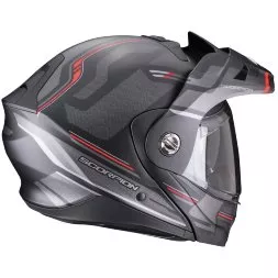 Мотошлем Scorpion Exo ADX-2 Carrera, цвет Черный Матовый/Серый/Красный