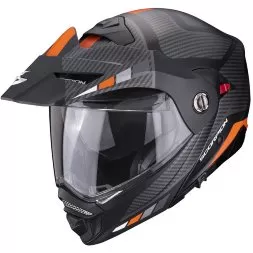 Мотошлем Scorpion Exo ADX-2 Camino, цвет Черный Матовый/Серый/Оранжевый