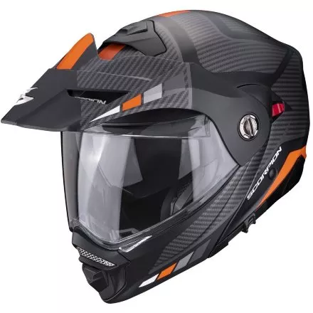 Мотошлем Scorpion Exo ADX-2 Camino, цвет Черный Матовый/Серый/Оранжевый