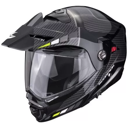 Мотошлем Scorpion Exo ADX-2 Camino, цвет Черный/Серый/Желтый Неон