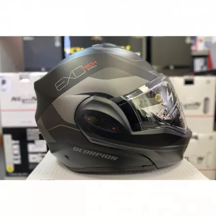 Мотошлем Scorpion Exo-Tech Evo Pro Commuta, цвет Черный Матовый/Серебристый