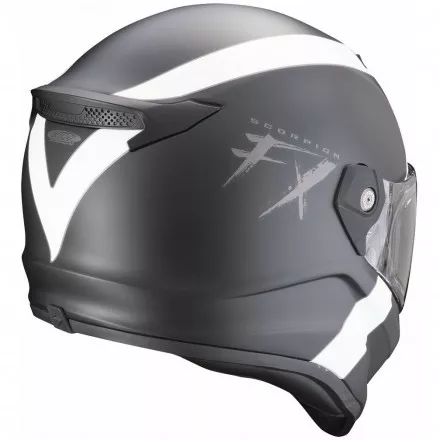 Мотошлем Scorpion Exo Covert-FX Gallus, цвет Черный Матовый/Белый