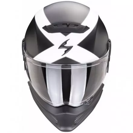Мотошлем Scorpion Exo Covert-FX Gallus, цвет Черный Матовый/Белый