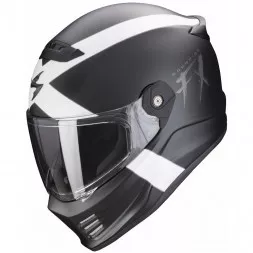 Мотошлем Scorpion Exo Covert-FX Gallus, цвет Черный Матовый/Белый