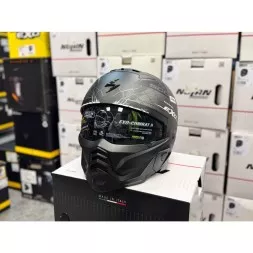 Мотошлем Scorpion Exo Combat II Xenon, цвет Черный Матовый/Серебристый