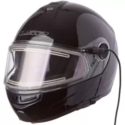 Мотошлем LS2 FF325 Strobe Electric SNOW Solid снегоходный, цвет Черный 