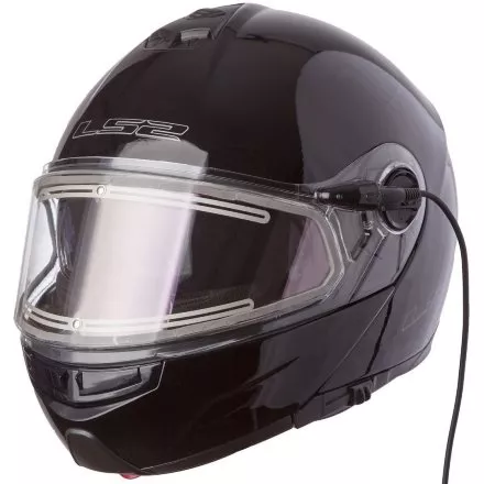 Мотошлем LS2 FF325 Strobe Electric SNOW Solid снегоходный, цвет Черный 