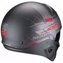 Мотошлем Scorpion Exo Combat II Xenon, цвет Черный Матовый/Красный