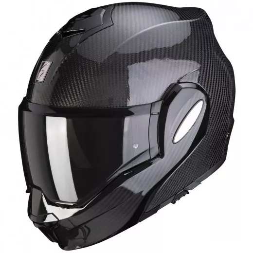 Мотошлем Scorpion Exo-Tech Evo Carbon Solid, цвет Карбон — 