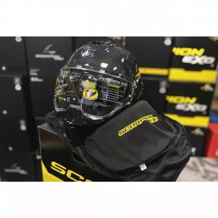 Мотошлем Scorpion Exo-Tech Evo Carbon Solid, цвет Карбон