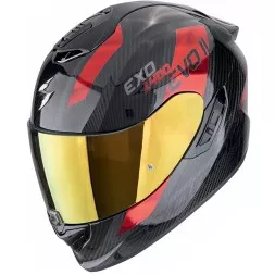 Мотошлем Scorpion Exo-1400 Evo II Carbon Air Platted, цвет Карбон/Красный