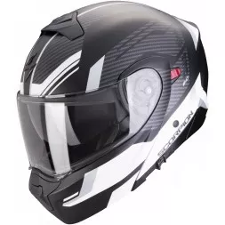 Мотошлем Scorpion Exo-930 Evo Sikon цвет Черный Матовый Серебристый Белый