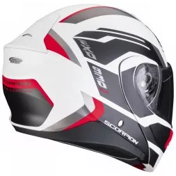 Мотошлем Scorpion Exo-930 Evo Sikon цвет Матовый Белый Черный Красный