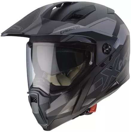 Мотошлем Caberg Xtrace Spark, цвет Черный Матовый/Антрацит/Серебристый 