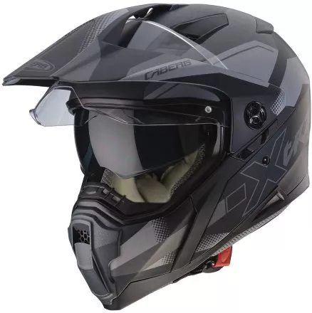 Мотошлем Caberg Xtrace Spark, цвет Черный Матовый/Антрацит/Серебристый 