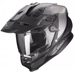 Мотошлем Scorpion Exo ADF-9000 Air Trail, цвет Черный Матовый/Серебристый