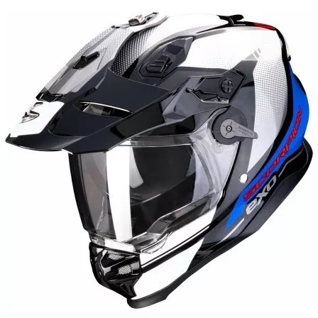 Мотошлем Scorpion Exo ADF-9000 Air Trail, цвет Черный/Синий/Белый — 