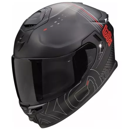 Мотошлем Scorpion Exo-Gt SP Air Techlane, цвет Черный Матовый/Серый/Красный
