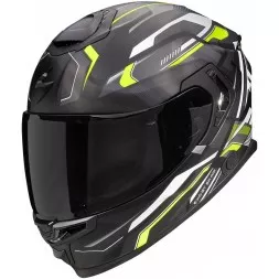 Мотошлем Scorpion Exo-Gt SP Air Augusta, цвет Черный Матовый/Серый/Желтый