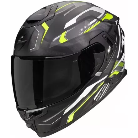 Мотошлем Scorpion Exo-Gt SP Air Augusta, цвет Черный Матовый/Серый/Желтый