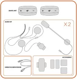 Мотогарнитура  Bluetooth Interphone Shape двойная