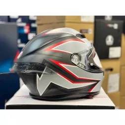 Мотошлем AGV K-6 Multi Flash Matt Black/Grey/Red