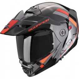 Мотошлем Scorpion Exo ADX-2 Galane цвет Серебристый/Чёрный/Красный