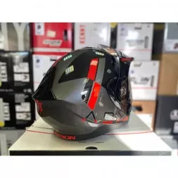 Мотошлем Scorpion Exo ADX-2 Galane цвет Серебристый/Чёрный/Красный
