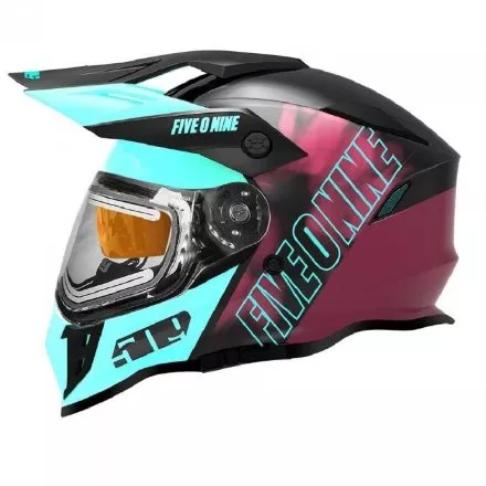 Шлем 509 Delta R3L Teal Maroon Galaxy с подогревом 