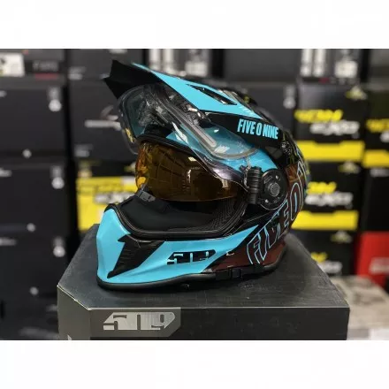 Шлем 509 Delta R3L Teal Maroon Galaxy с подогревом 