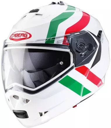 Мотошлем Caberg Duke II, цвет Белый/Зеленый/Красный Superlegend Italia