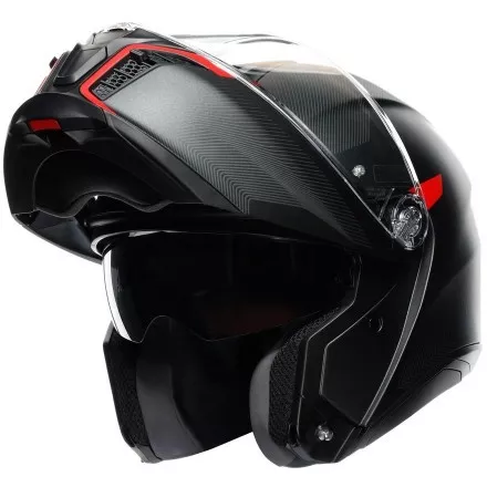 Мотошлем AGV Tourmodular Frequency Matt Gunmetal/Red