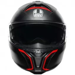 Мотошлем AGV Tourmodular Frequency Matt Gunmetal/Red