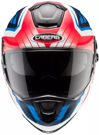 Мотошлем Caberg Drift Evo Gama, цвет Белый Матовый/Красный Флуо/Синий