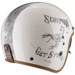 Мотошлем Scorpion Exo Belfast Evo Pique, цвет Белый/Черный