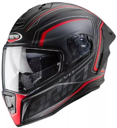 Мотошлем Caberg Drift Evo Integra, цвет Черный Матовый/Антрацит/Красный