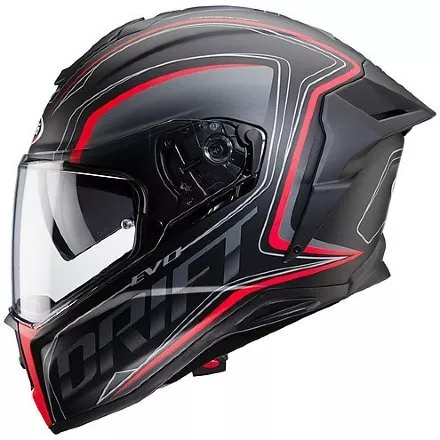 Мотошлем Caberg Drift Evo Integra, цвет Черный Матовый/Антрацит/Красный