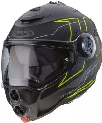 Мотошлем Caberg Droid Blaze, цвет Черный Матовый/Желтый Флуо