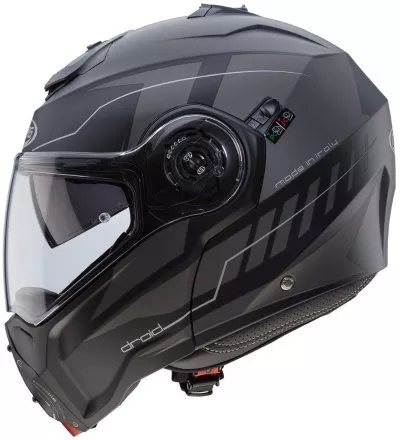 Мотошлем Caberg Droid Blaze, цвет Черный Матовый/Серый Матовый